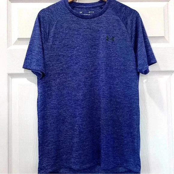Under Armour Mens Loose Blue Tech Tee Size Small - Picture 1 of 7